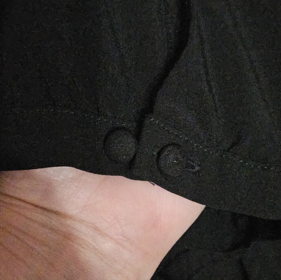 NWOT Torrid Black Surplice Peplum Top with Lace - Picture 5 of 5